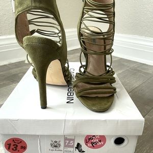 Green Sandal high heels